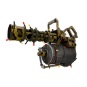 Strange Festivized Leopard Printed Minigun (Battle Scarred)