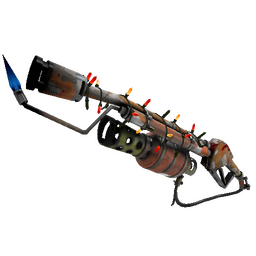 free tf2 item Festivized Earth, Sky and Fire Flame Thrower (Well-Worn)