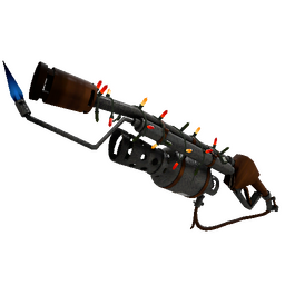 free tf2 item Festivized Damascus and Mahogany Flame Thrower (Factory New)