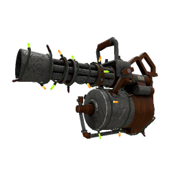 free tf2 item Festivized Damascus and Mahogany Minigun (Minimal Wear)