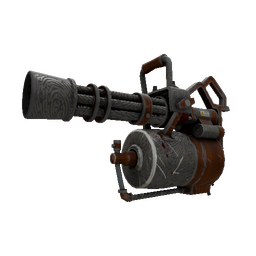 free tf2 item Damascus and Mahogany Minigun (Well-Worn)