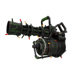 Strange Festivized Killstreak Alien Tech Minigun (Battle Scarred)