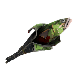 free tf2 item Clover Camo'd Holy Mackerel (Battle Scarred)