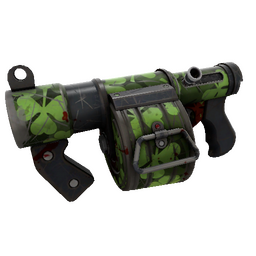 free tf2 item Unusual Clover Camo'd Stickybomb Launcher (Battle Scarred)