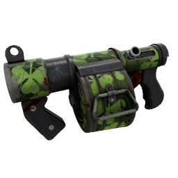 Unusual Clover Camo'd Stickybomb Launcher (Battle Scarred)