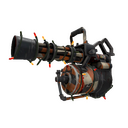 Unusual Festivized Professional Killstreak Merc Stained Minigun (Battle Scarred) (Isotope)