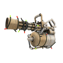 Unusual Festivized Specialized Killstreak Cardboard Boxed Minigun (Minimal Wear) (Isotope)