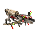 Unusual Festivized Killstreak Cardboard Boxed Crusader's Crossbow (Battle Scarred) (Isotope)