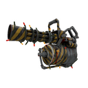 Festivized Hazard Warning Minigun (Battle Scarred)