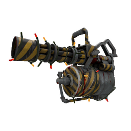 free tf2 item Festivized Hazard Warning Minigun (Battle Scarred)