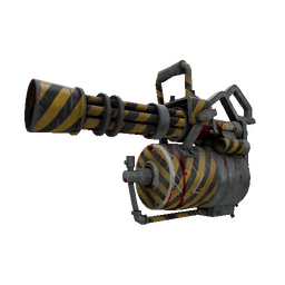 Strange Hazard Warning Minigun (Battle Scarred)