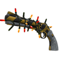 Unusual Festivized Professional Killstreak Hazard Warning Revolver (Minimal Wear) (Isotope)