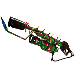 Unusual Festivized Gifting Mann's Wrapping Paper Flame Thrower (Minimal Wear)