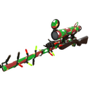 Unusual Festivized Specialized Killstreak Gifting Mann's Wrapping Paper Sniper Rifle (Minimal Wear) (Hot)