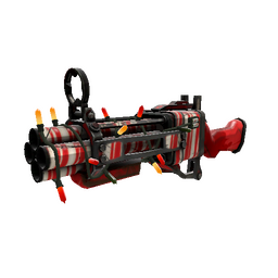 Strange Festivized Peppermint Swirl Iron Bomber (Battle Scarred)