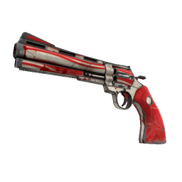 Strange Peppermint Swirl Revolver (Battle Scarred)