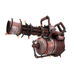 free tf2 item Unusual Festivized Professional Killstreak Seriously Snowed Minigun (Battle Scarred)