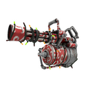 Unusual Festivized Professional Killstreak Frost Ornamented Minigun (Battle Scarred) (Isotope)
