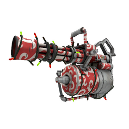 Strange Festivized Frost Ornamented Minigun (Well-Worn)