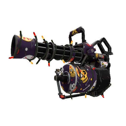 Strange Festivized Specialized Killstreak Calavera Canvas Minigun (Field-Tested)