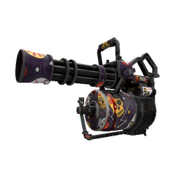 free tf2 item Strange Calavera Canvas Minigun (Battle Scarred)