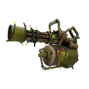 Unusual Festivized Professional Killstreak Tumor Toasted Minigun (Well-Worn) (Isotope)