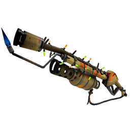 free tf2 item Strange Festivized Pumpkin Pied Flame Thrower (Well-Worn)