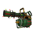 Festivized Winterland Wrapped Minigun (Battle Scarred)