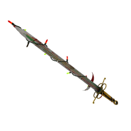 free tf2 item Strange Festivized Winterland Wrapped Claidheamh Mòr (Battle Scarred)