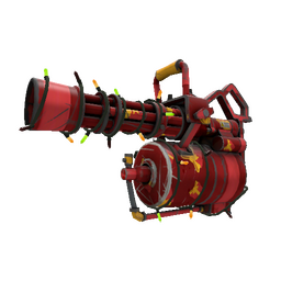 Strange Festivized Gift Wrapped Minigun (Well-Worn)