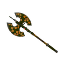Unusual Festivized Professional Killstreak Gourdy Green Scotsman's Skullcutter (Field-Tested) (Isotope)