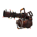 Strange Unusual Festivized Professional Killstreak Spider's Cluster Minigun (Battle Scarred) (Hot)