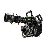 Unusual Festivized Killstreak Skull Cracked Minigun (Field-Tested) (Cool)