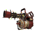 Strange Festivized Cookie Fortress Minigun (Battle Scarred)