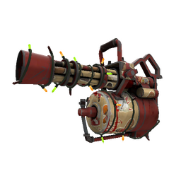 Strange Festivized Cookie Fortress Minigun (Battle Scarred)