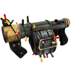 Unusual Festivized Professional Killstreak Blitzkrieg Stickybomb Launcher (Battle Scarred)