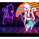 White cat 80's animated