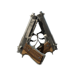 Dual Berettas | Black Limba (Battle-Scarred)