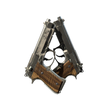 StatTrak™ Dual Berettas | Black Limba (Battle-Scarred)