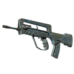 FAMAS | Cyanospatter (Battle-Scarred)