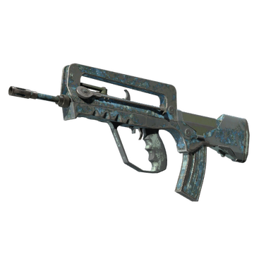 FAMAS | Cyanospatter (Battle-Scarred)