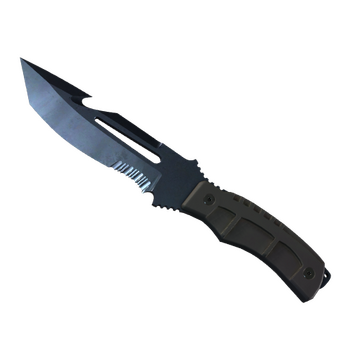 ★ StatTrak™ Survival Knife | Blue Steel (Well-Worn)