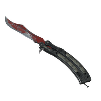 ★ StatTrak™ Butterfly Knife | Crimson Web (Battle-Scarred)