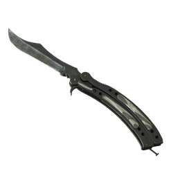 ★ Butterfly Knife | Black Laminate (Battle-Scarred)