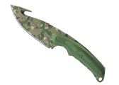 Нож с лезвием-крюком - Пиксельный камуфляж «Лес» - 160x114
