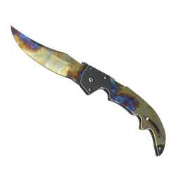 ★ Falchion Knife | Case Hardened (Well-Worn)
