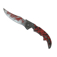 ★ Falchion Knife | Crimson Web (Battle-Scarred)