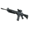 SG 553 | Waves Perforated (Battle-Scarred)