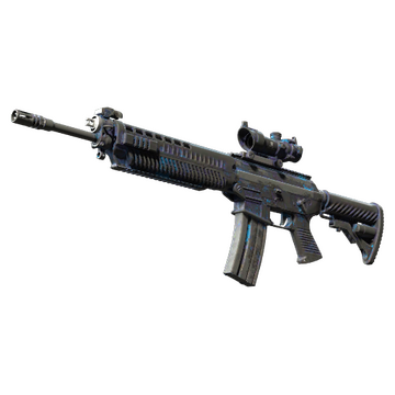 StatTrak™ SG 553 | Aloha (Battle-Scarred)