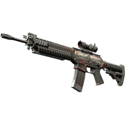 SG 553 | Cyberforce (Battle-Scarred)